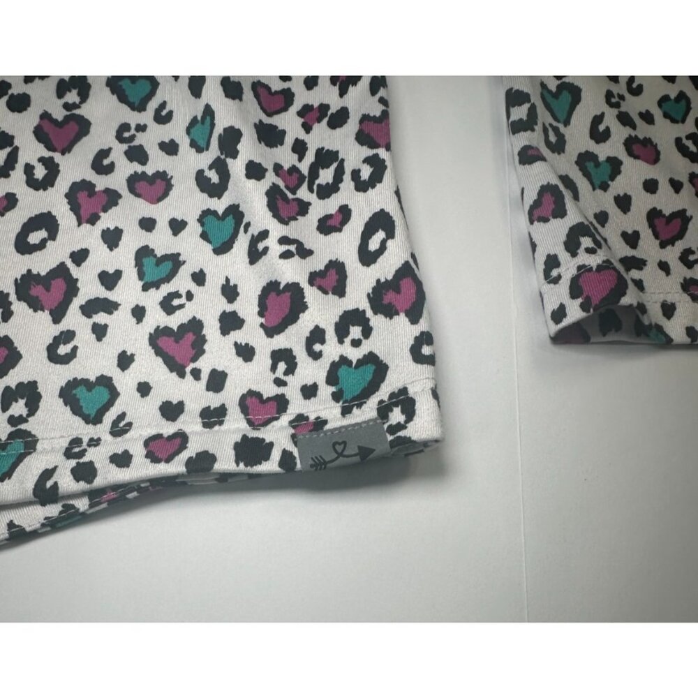 Ava & Therese Women’s Heart Leopard Print Top Crew Neck Stretch 3XL Plus - Picture 3 of 8